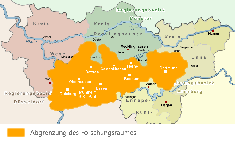 Karte Ruhrgebiet